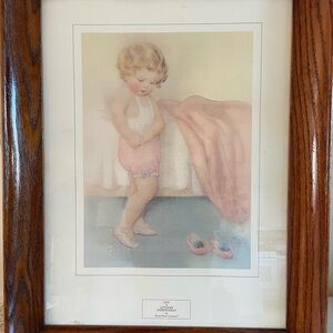 Bessie Pease Gutmann Art Print Walnut Wood Frame